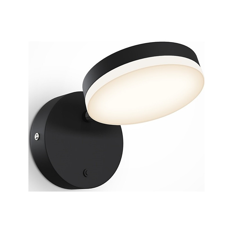 Kinkiet Fad LED czarny Maytoni z włącznikiem - Nowoczesny design