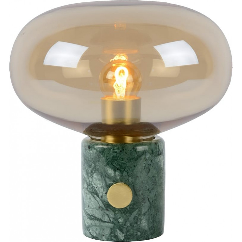Lampa stołowa Lucide Charlize - szkło bursztynowe, marmur | Kup online