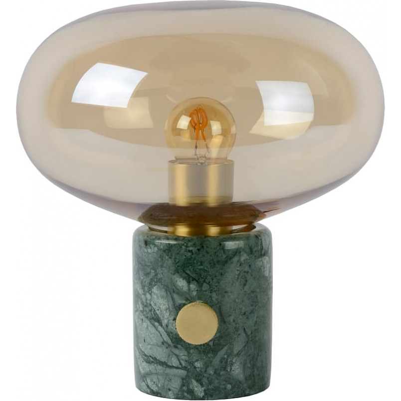Lampa stołowa Lucide Charlize - szkło bursztynowe, marmur | Kup online
