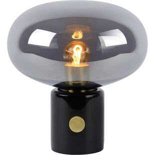 Lampa stołowa Lucide Charlize: Szkło dymione, marmur - Kup teraz!