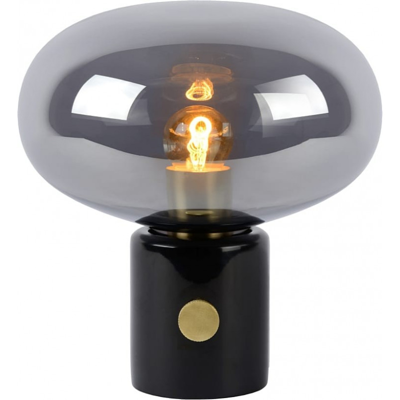 Lampa stołowa Lucide Charlize: Szkło dymione, marmur - Kup teraz!