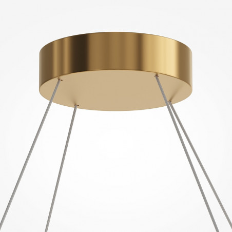 Lampa wisząca Amulet LED Maytoni | Szklana, złota, 80cm