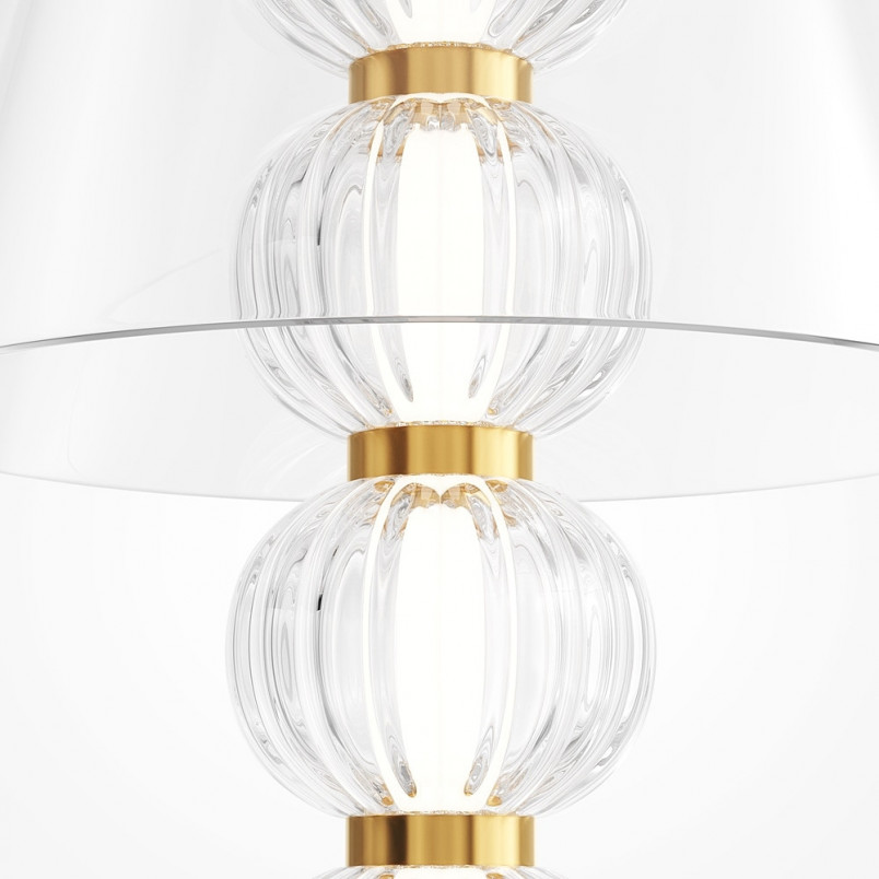 Lampa stołowa Amulet LED - Glamour, złoto, szkło | Maytoni