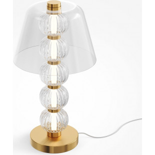 Lampa stołowa Amulet LED - Glamour, złoto, szkło | Maytoni