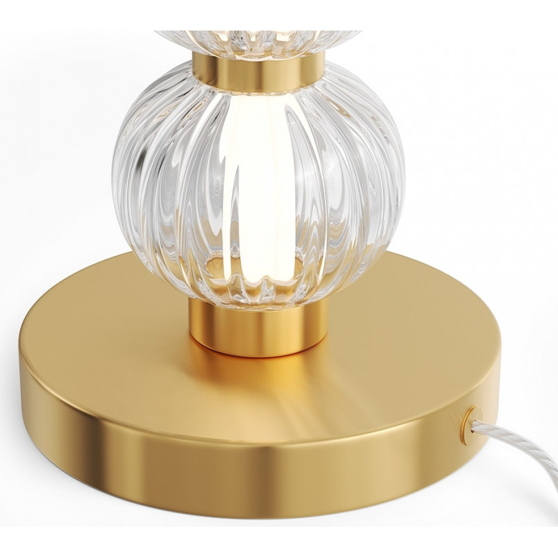 Lampa stołowa Amulet LED - Glamour, złoto, szkło | Maytoni