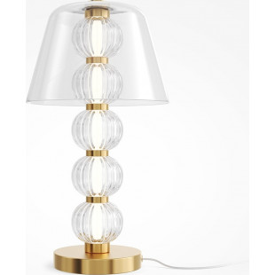 Lampa stołowa Amulet LED - Glamour, złoto, szkło | Maytoni