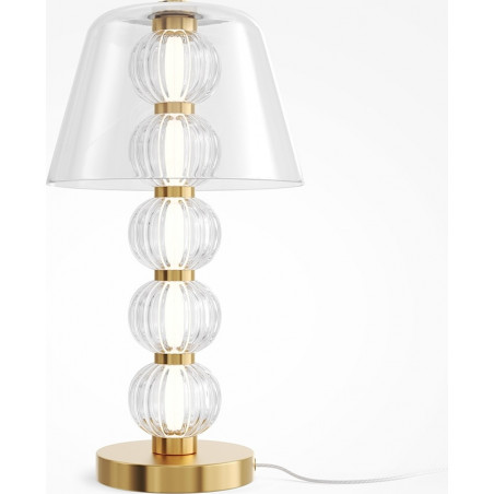 Lampa stołowa Amulet LED - Glamour, złoto, szkło | Maytoni