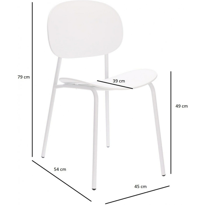 Krzesło Nube białe Intesi - Nowoczesny design, trwałość