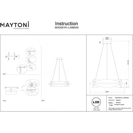 Lampa wisząca Maytoni Breeze LED - Glamour i styl