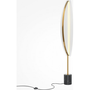 Lampa podłogowa modern glamour Breeze LED 3000K przeźroczysty / mosiądz / czarny Maytoni