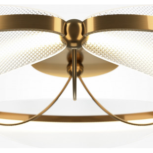 Plafon modern glamour Breeze LED 3000K 60cm przeźroczysty / mosiądz Maytoni