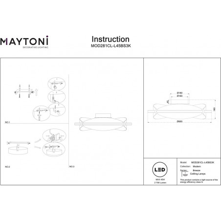 Plafon LED Maytoni Breeze: Glamour i Elegancja w Twoim Domu