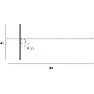 Kinkiet Arne LED MaxLight | Nowoczesny, Czarny | 90cm