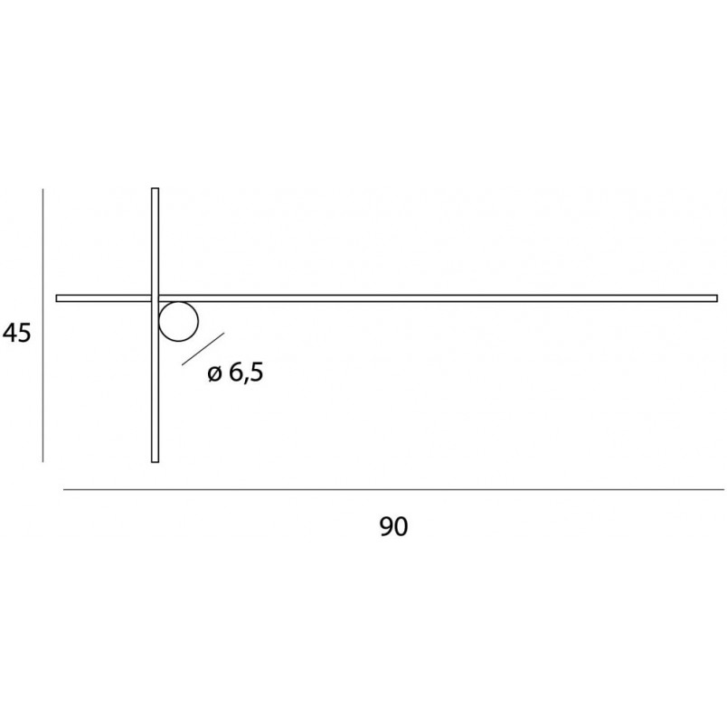 Kinkiet Arne LED MaxLight | Nowoczesny, Czarny | 90cm