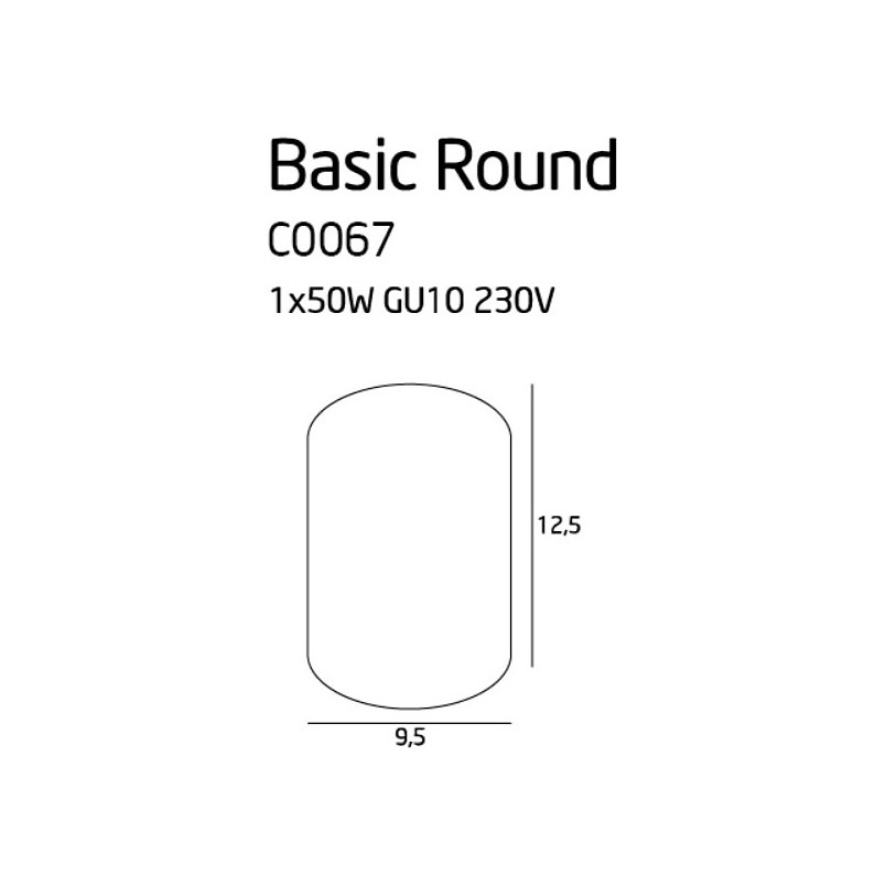 Lampa Spot Basic Round 9,5cm Biała MaxLight - Odkryj minimalizm!