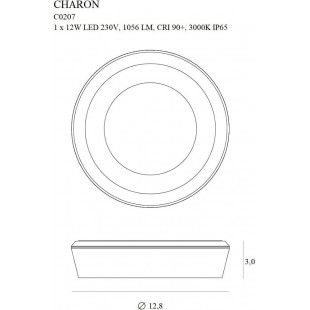 Lampa LED Charon - Downlight IP65 do łazienki | MaxLight