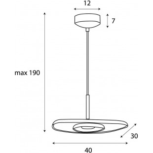 Lampa wisząca filcowa MaxLight - Beżowo-kremowa, LED 40cm