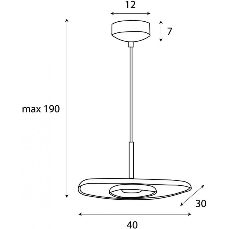 Lampa wisząca filcowa MaxLight - Beżowo-kremowa, LED 40cm