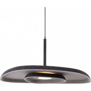 Lampa wisząca filcowa Deux LED czarna | MaxLight - nowoczesny design