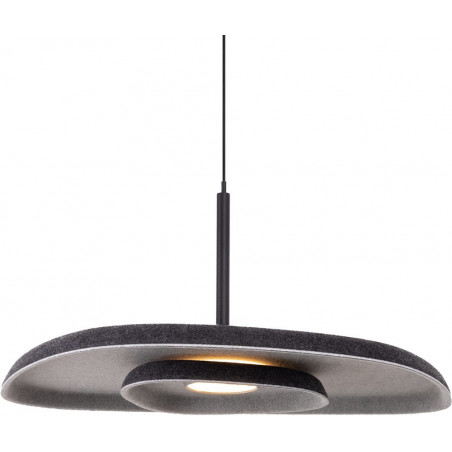 Lampa wisząca filcowa Deux LED czarna | MaxLight - nowoczesny design