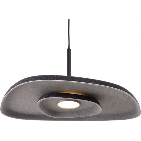 Lampa wisząca filcowa Deux LED czarna | MaxLight - nowoczesny design