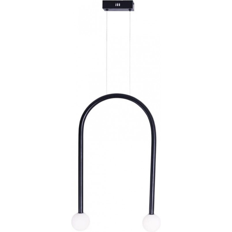 Lampa wisząca Enigma LED - MaxLight | Czarna, Szklane Kule