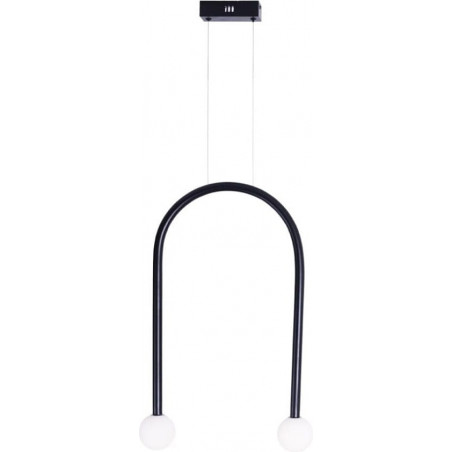 Lampa wisząca Enigma LED - MaxLight | Czarna, Szklane Kule