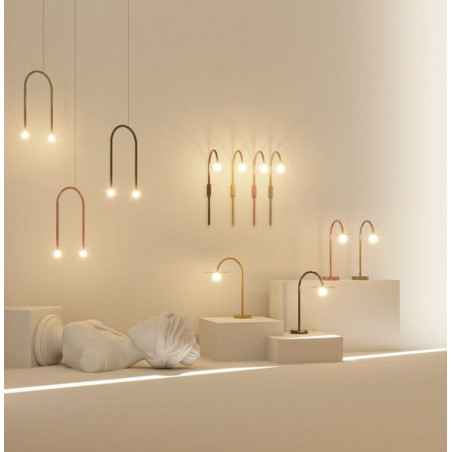 Lampa wisząca złota Enigma MaxLight | Kule szklane LED