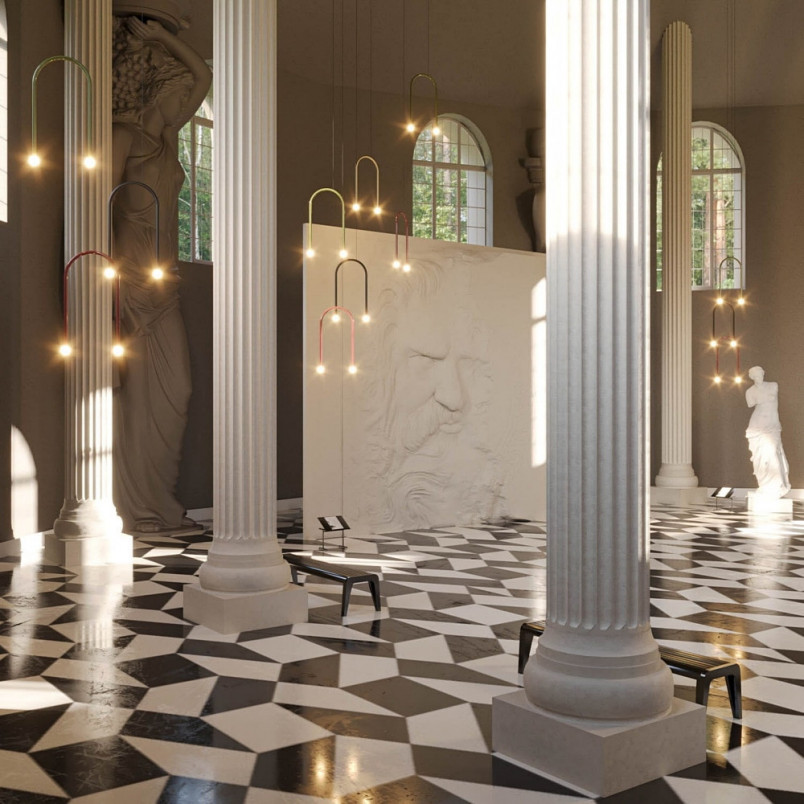 Lampa wisząca Enigma MaxLight | Zielona, szkło, LED