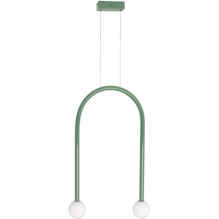 Lampa wisząca Enigma MaxLight | Zielona, szkło, LED
