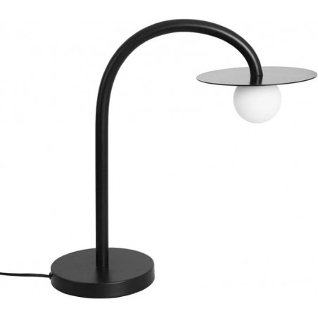 Lampa stołowa Enigma LED - MaxLight | Szkło, Czarny