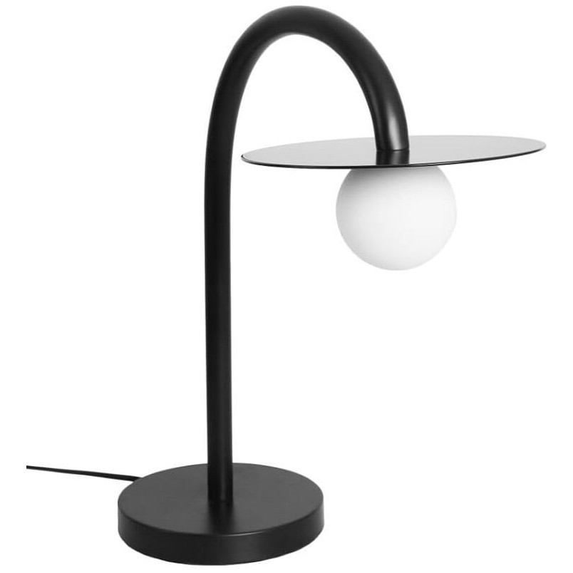 Lampa stołowa Enigma LED - MaxLight | Szkło, Czarny
