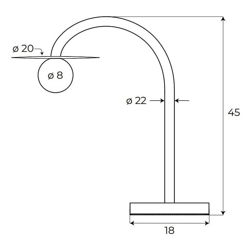 Lampa stołowa Enigma LED - MaxLight | Szkło, Czarny
