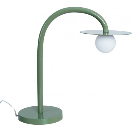 Lampa stołowa szklana kula zielona Enigma MaxLight | Retro & Modern