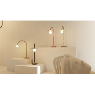 Lampa stołowa szklana kula zielona Enigma MaxLight | Retro & Modern
