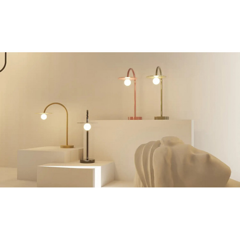 Lampa stołowa szklana kula zielona Enigma MaxLight | Retro & Modern