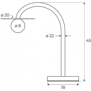 Lampa stołowa czerwona MaxLight Enigma - Szkło, LED | Kup online