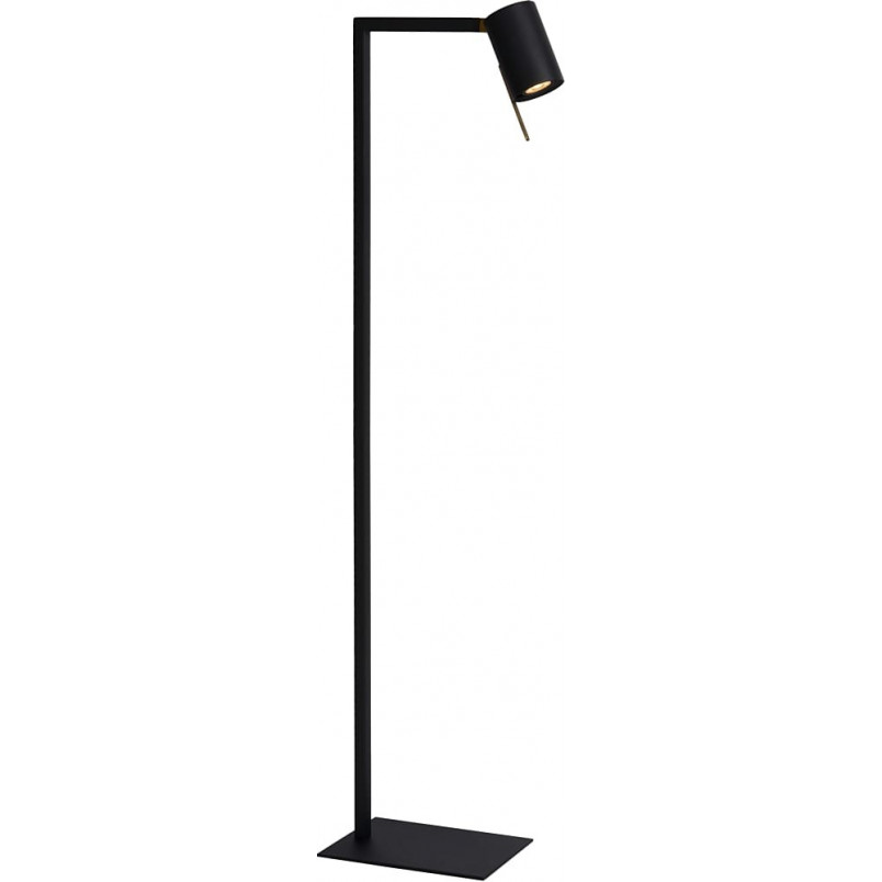 Lampa podłogowa minimalistyczna czarna | Lucide Lesley