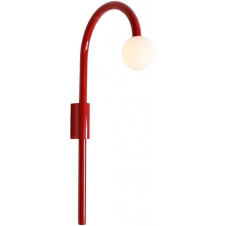 Kinkiet szklany Enigma LED MaxLight | Czerwony, Retro