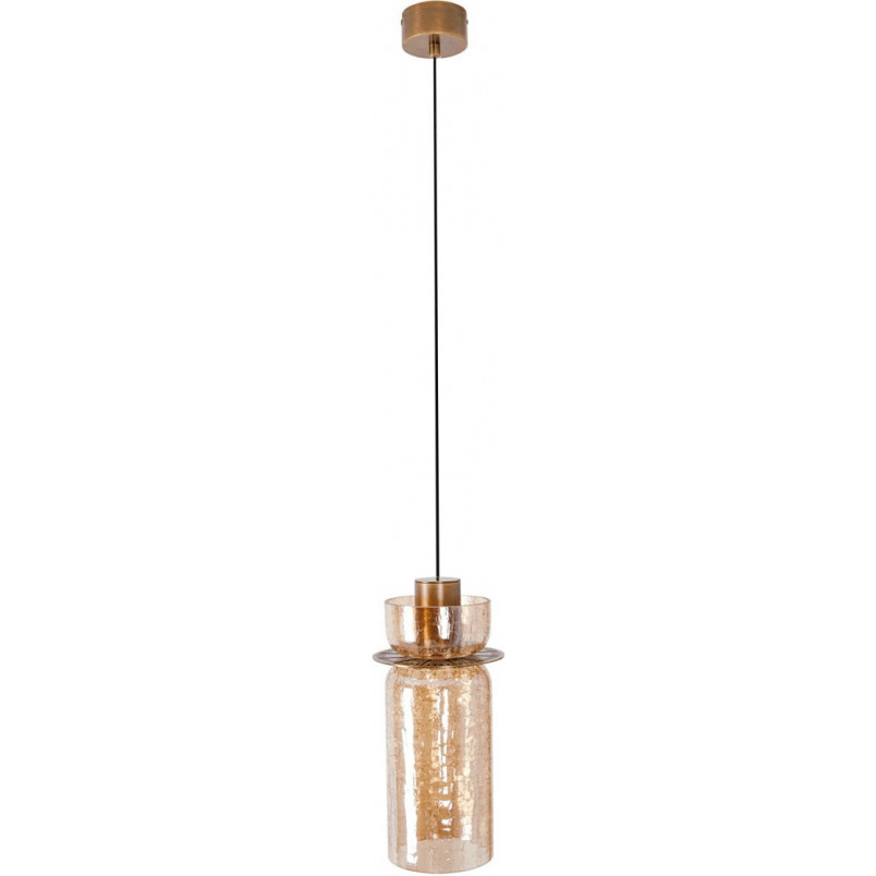 Lampa wisząca szklana Signature LED MaxLight | Bursztynowa