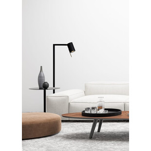 Lampa podłogowa minimalistyczna czarna | Lucide Lesley