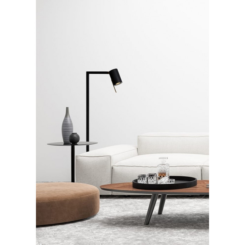 Lampa podłogowa minimalistyczna czarna | Lucide Lesley