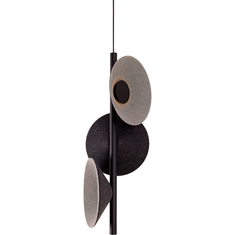 Lampa wisząca Puro LED - 3 punkty, szara/czarna | MaxLight
