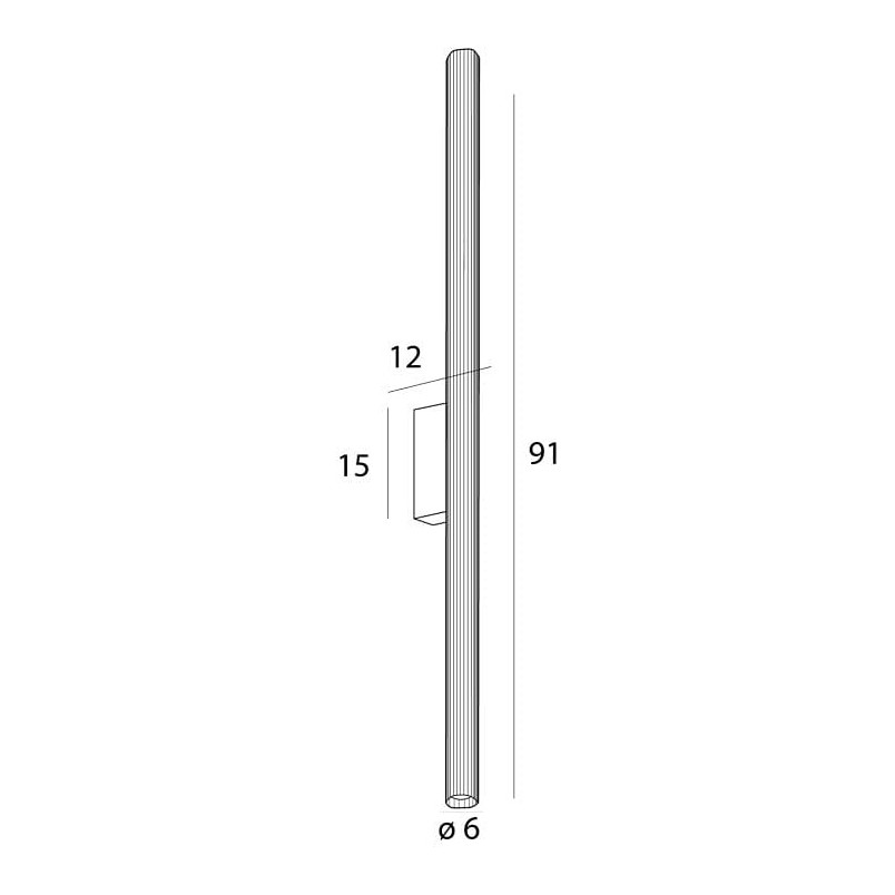 Kinkiet łazienkowy Fayette LED MaxLight | Czarny, 91cm
