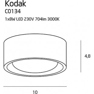 Plafon łazienkowy LED biały MaxLight | 10cm