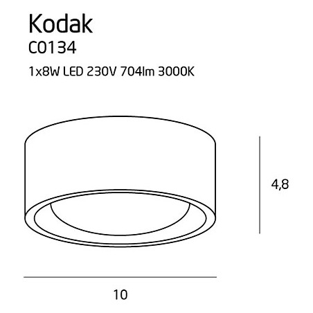 Plafon łazienkowy LED biały MaxLight | 10cm