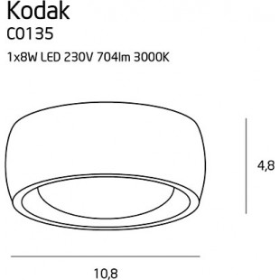 Plafon łazienkowy LED biały MaxLight Kodak II - 406 zł