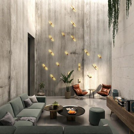 Kinkiet Merano LED Złoty | MaxLight - Elegancki Design