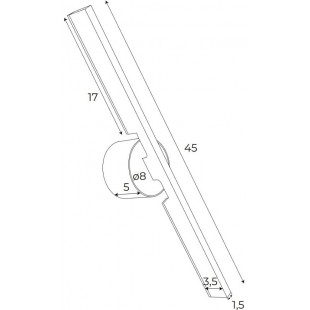 Kinkiet Merano LED Złoty | MaxLight - Elegancki Design