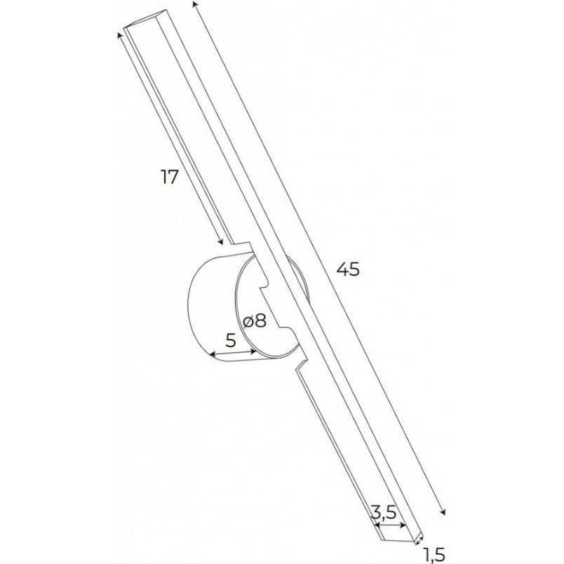 Kinkiet Merano LED Złoty | MaxLight - Elegancki Design